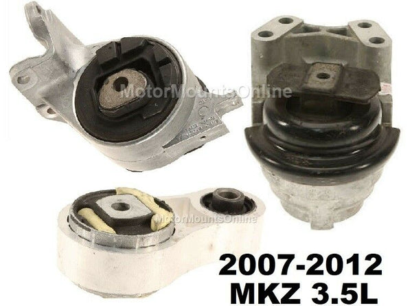 9R3151L 3pc Motor Mounts fit 3.5L 2007 - 2012  Lincoln MKZ Engine Trans Mounts