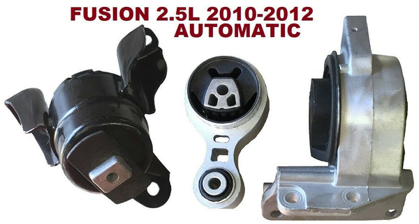 9R3147 3pc Motor Mounts fit 2.5L FWD AWD 2010 - 2012 Ford Fusion AUTOMATIC Trans