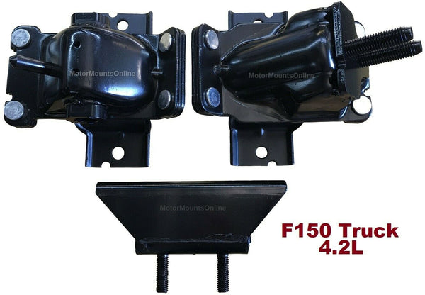 9LB107 3pc Motor Mounts fit 2WD 4WD A/T 4.2L Engine 2005 - 2008 Ford F150 Truck