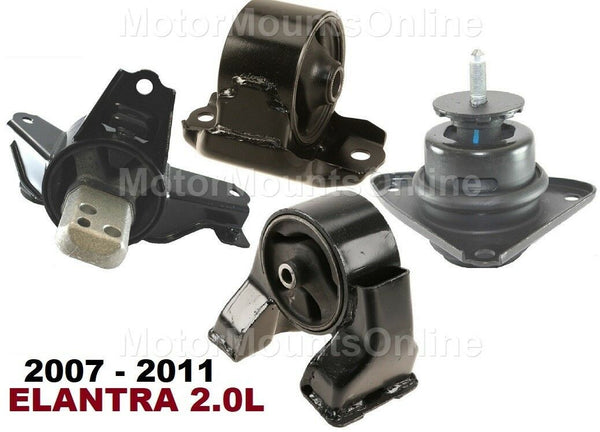 9R3726 4pc Motor Mounts fit 2.0L Engine 2007 - 2012 Hyundai Elantra AUTO TRANS