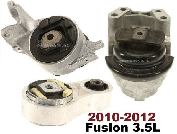 9M1151L 3pc Motor Mounts fit 3.5L 2010 - 2012 Ford Fusion MANUAL AUTO Trans