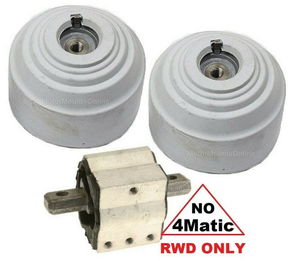 9MA495C 3pc Motor Mounts FIT 2007 - 2011 Mercedes-Benz S500 RWD Transmission