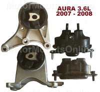9R3129 4pc Motor Mounts fit 3.6L SATURN Aura 2007 - 2009 AUTOMATIC Transmission