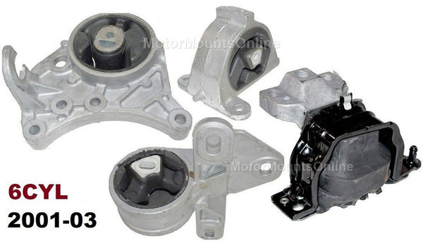 8R3142 4pc Motor Mounts fit 3.3L 3.8L FWD Chrysler Voyager 2001 - 2003 Plymouth