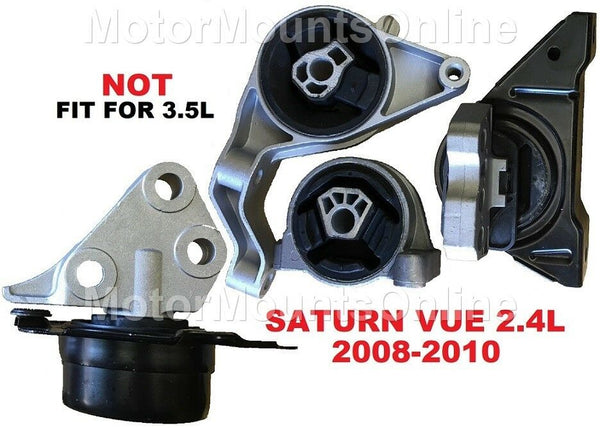 9R3155 4pc Motor Mount fit SUV 2008 - 2010 Saturn Vue 2.4L Engine AUTO Trans