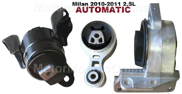 9R3147 3pc Motor Mounts fit AWD FWD 2.5L 2010 2011 Mercury Milan AUTO Trans