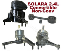 9L1230 4pc Motor Mount fit 2.4L 4CYL 2002 - 2003 Toyota Solara Convertible &NONE
