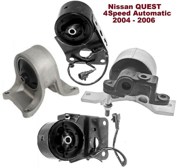 9MB315 4pc Motor Mounts fit 4 SPEED Automatic Nissan Quest 2004 - 2006 3.5L Eng