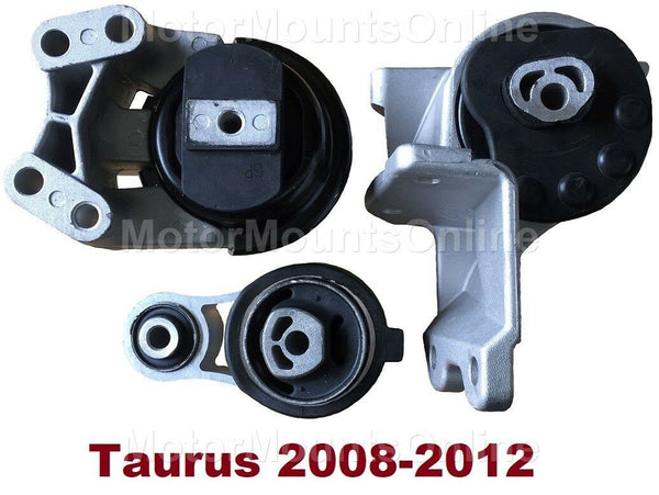 9M1192 3pc Motor Mounts fit 3.5L Engine 2008 - 2012 Ford Taurus NO TURBO Mounts