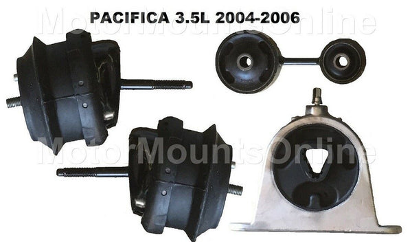 9M1113 4pc Motor Mounts fit FWD AWD 3.5L 2004 - 2006 Chrysler Pacifica A/T Trans