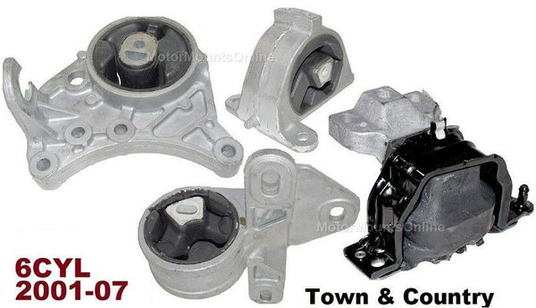 8R3142 4pc Motor Mounts fit 3.3L 3.8L 2001 - 2007 FWD Chrysler Town & Country