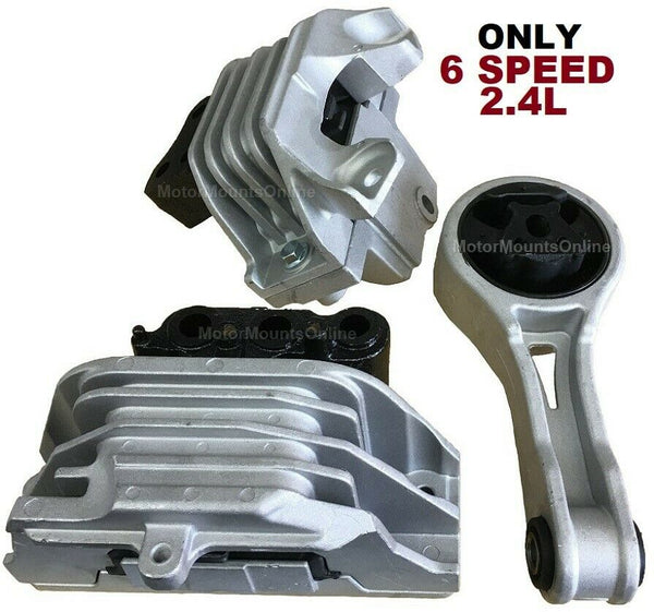 9LB164 3pc Motor Mounts fit 2.4L 2011 - 2014 CHRYSLER 200 6speed AUTOMATIC Trans