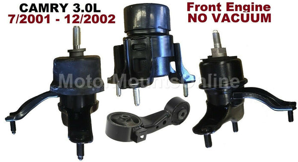 9M1223 4pc Motor Mounts fit 2002 - 2003 Toyota Camry 3.0L FRONT Mount NO VACUUM