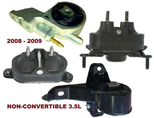 9MB106P 4pc Motor Motors fit Non-Convertible 3.5L AUTO 2008 - 2010 Pontiac G6