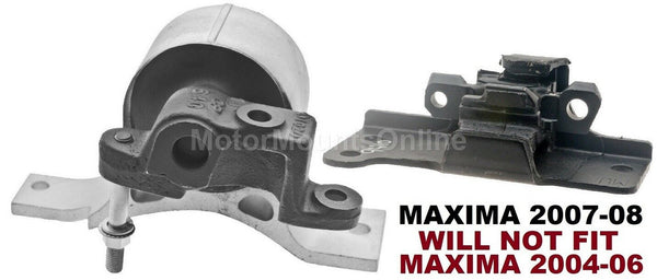 9R1316 2pc Motor Mounts fit Auto 3.5L 2007 - 2008 Nissan Maxima Engine n Trans