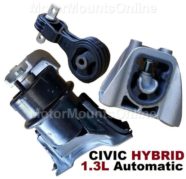 9M1561 3p Motor Mounts fit 1.3L HYBRID Sedan 2006 - 11 Honda Civic CVT Automatic