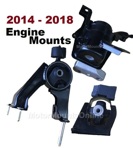 8M1204 3pc Motor Mounts fit 1.8L Engine A/T M/T TRANS 2014 - 2018 Toyota Corolla