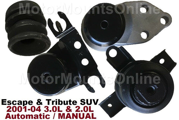 9MA104 4pc Motor Mounts fit SUV 2.0L 3.0L 2001 - 2004 Ford Escape Mazda Tribute