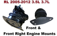 9R1520 2Hydraulic Motor Mounts fit 3.5L 3.7L 2005 - 2012 Acura RL Front w/VACUUM