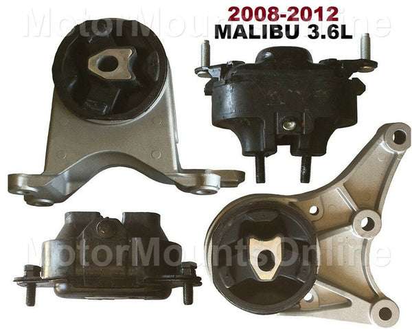 9M1129 4pc Motor Mounts fit 3.6L Chevy Malibu 2008 - 2012  Engine Trans Mounts