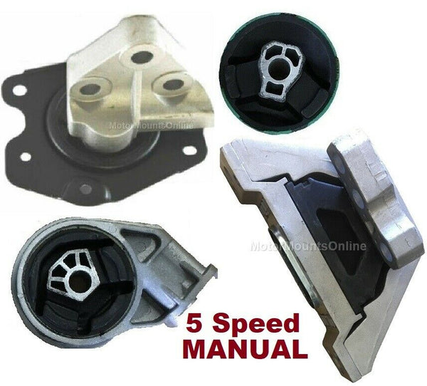 9MB104M 4pc Motor Motor fit MANUAL Transmission 2.2L Engine Saturn ION 2003 2004