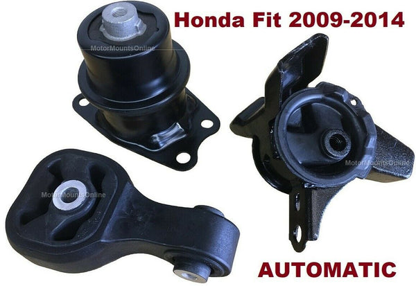 8MA539 3pc Motor Mounts Fit for HondaFIT Honda Fit 2009 - 2014 1.5L AUTO Trans